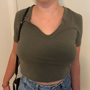 Olive green james perse tee shirt